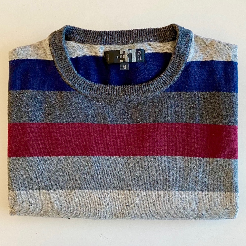 Simons Striped Crew Neck Sweater